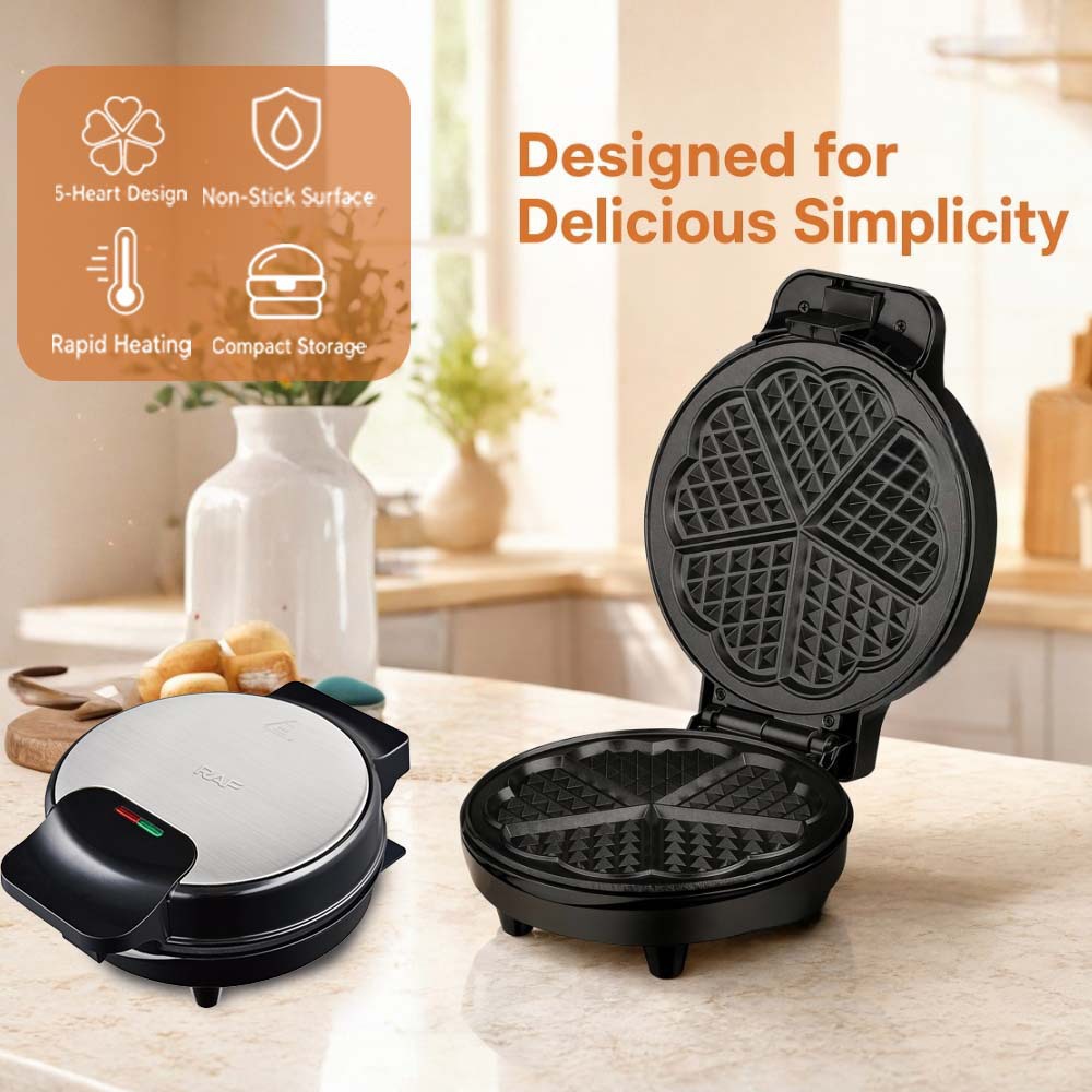 Mini Waffle Maker Machine - Grenzübergreifende Frühstücksmaschine für Zuhause, Waffeleisen, doppelseitig