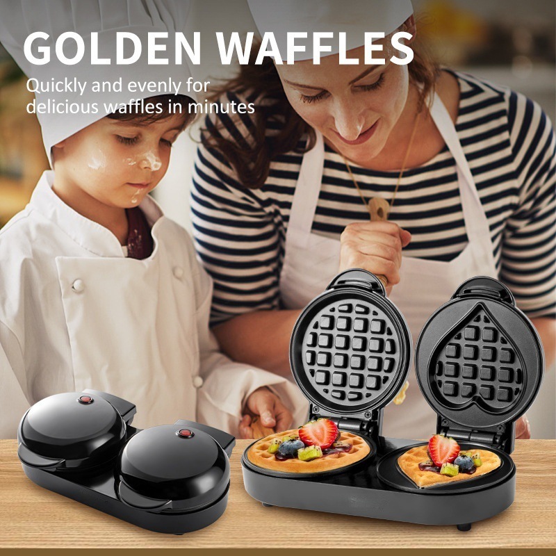 110V Doppelplatten-Waffeleisen – Mini Waffle Maker Machine Bewertung und Preis